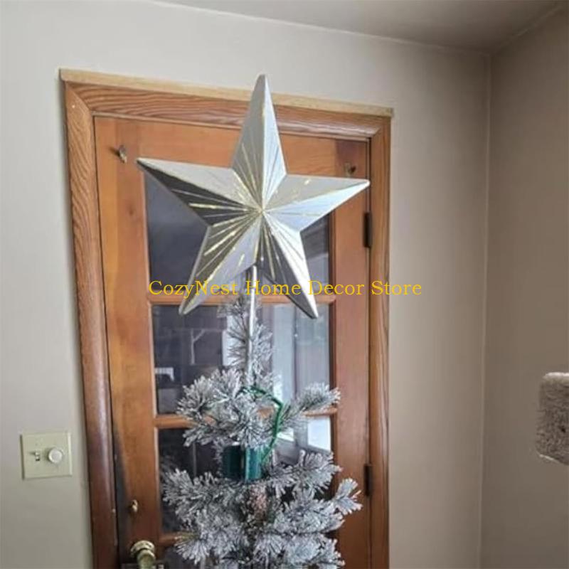 Star Tree Topper - 92MF Dekoratif Noel Ağacı Toppers Plastik