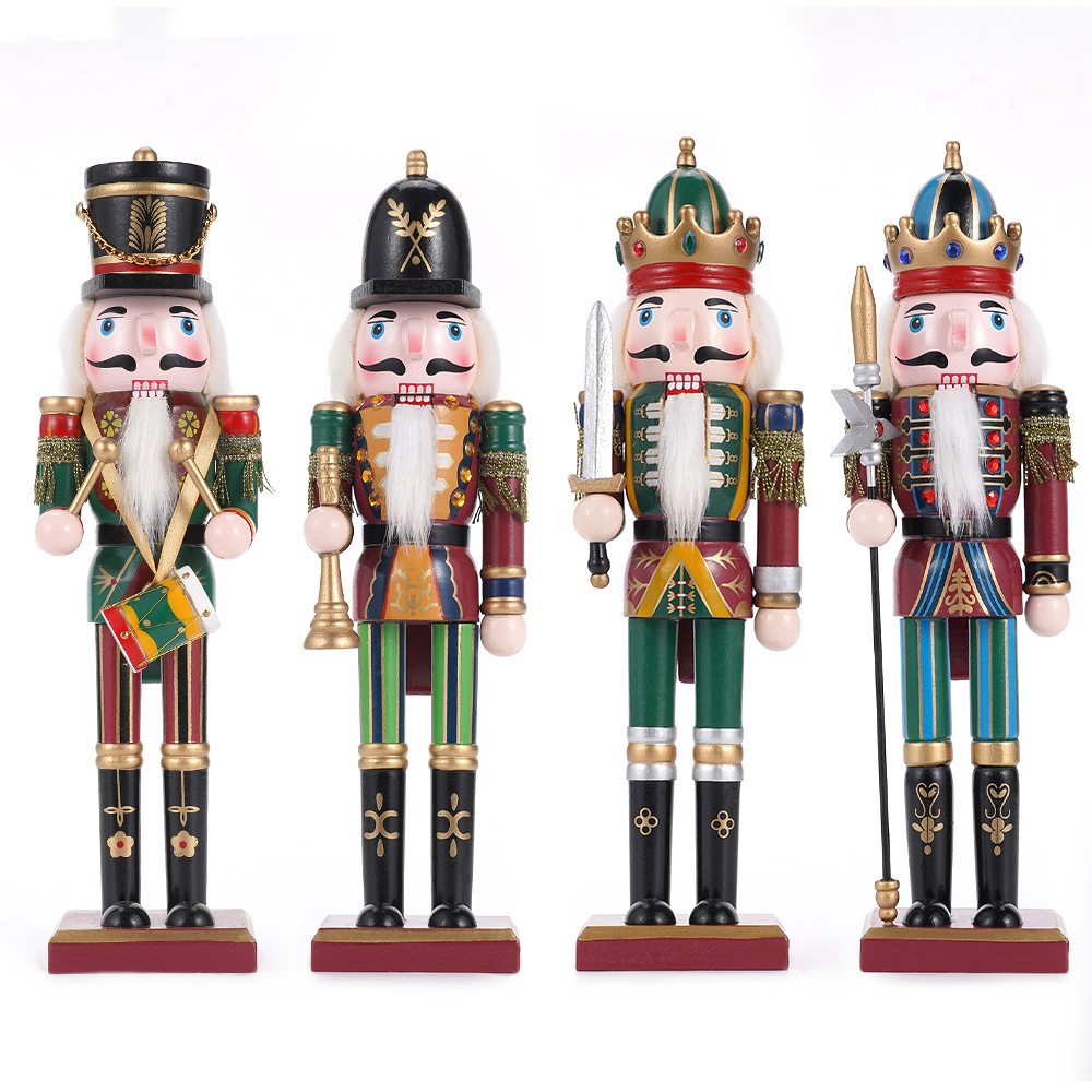 Nutcracker Figurine - 30CM ahşap fındıkkıran noel süslemeleri asker