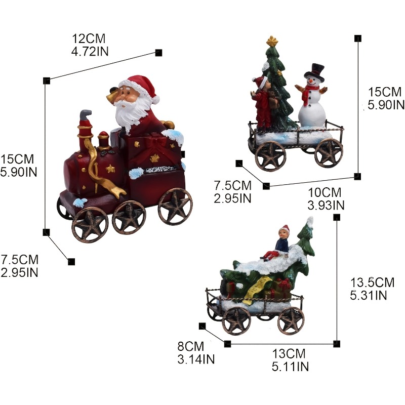 3 Parça Reçine Noel Tren Seti  - Nutcracker Figurine incelemesi ve fiyatı