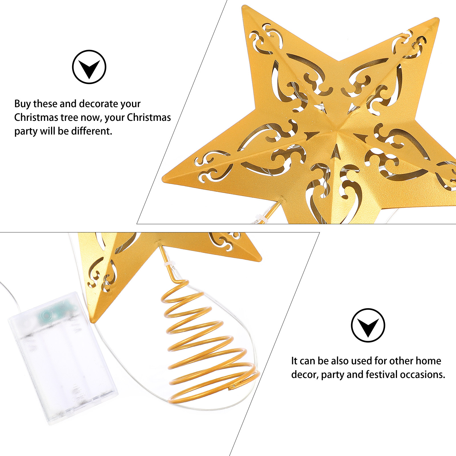 1 Adet Simli Kaplamalı Demir A - Star Tree Topper incelemesi ve fiyatı