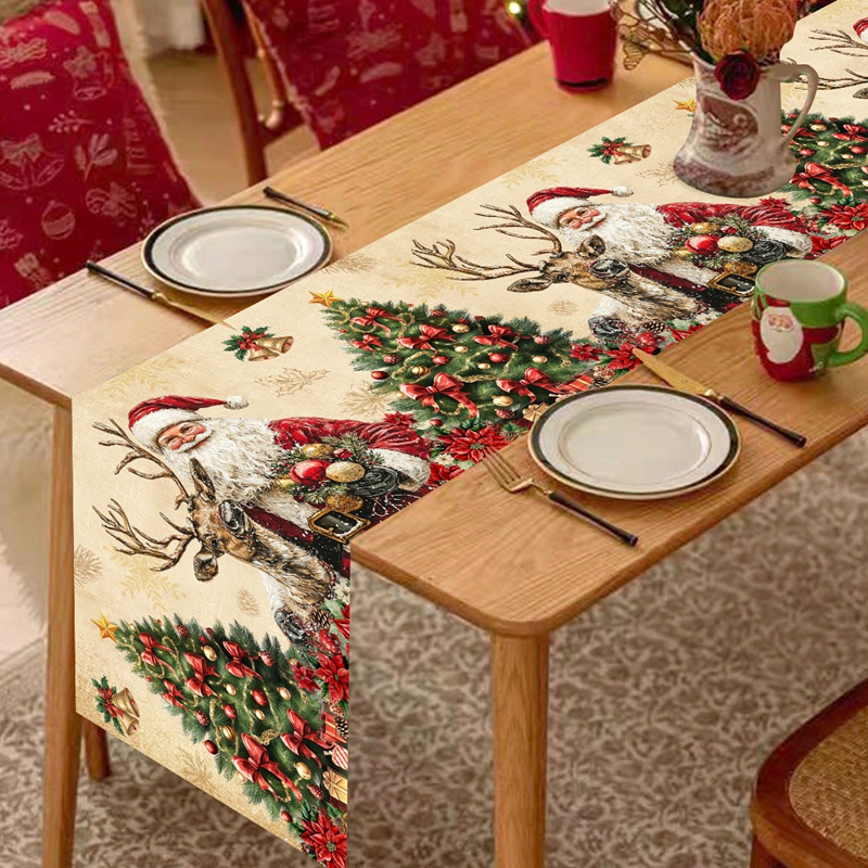 Vintage Noel Masa Örtüsü Retro - Christmas Table Runner incelemesi ve fiyatı